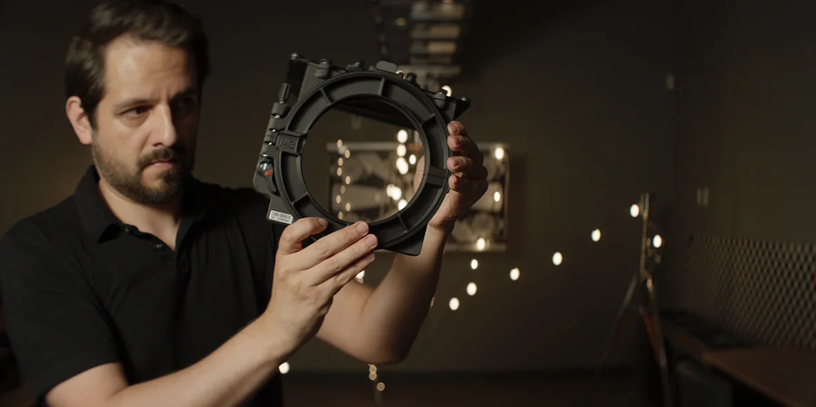 Rich holding up 143mm in matte box